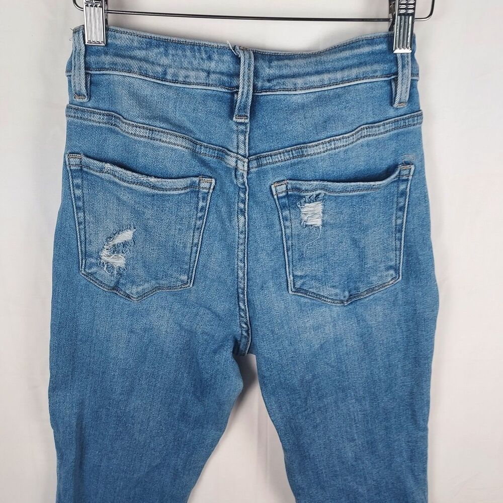Flying Monkey Women’s Size 26 Blue Raw Hem Crop Skinny Stretch Jeans - Picture 4 of 11